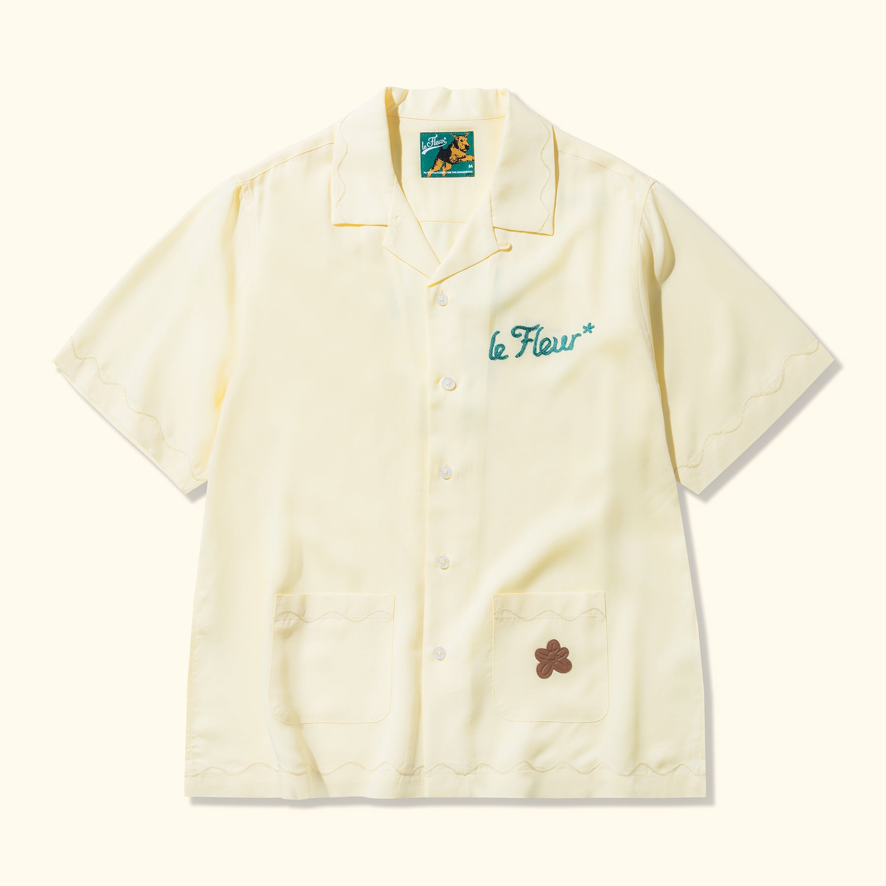 Petalers Chainstitch Button-Up Cream