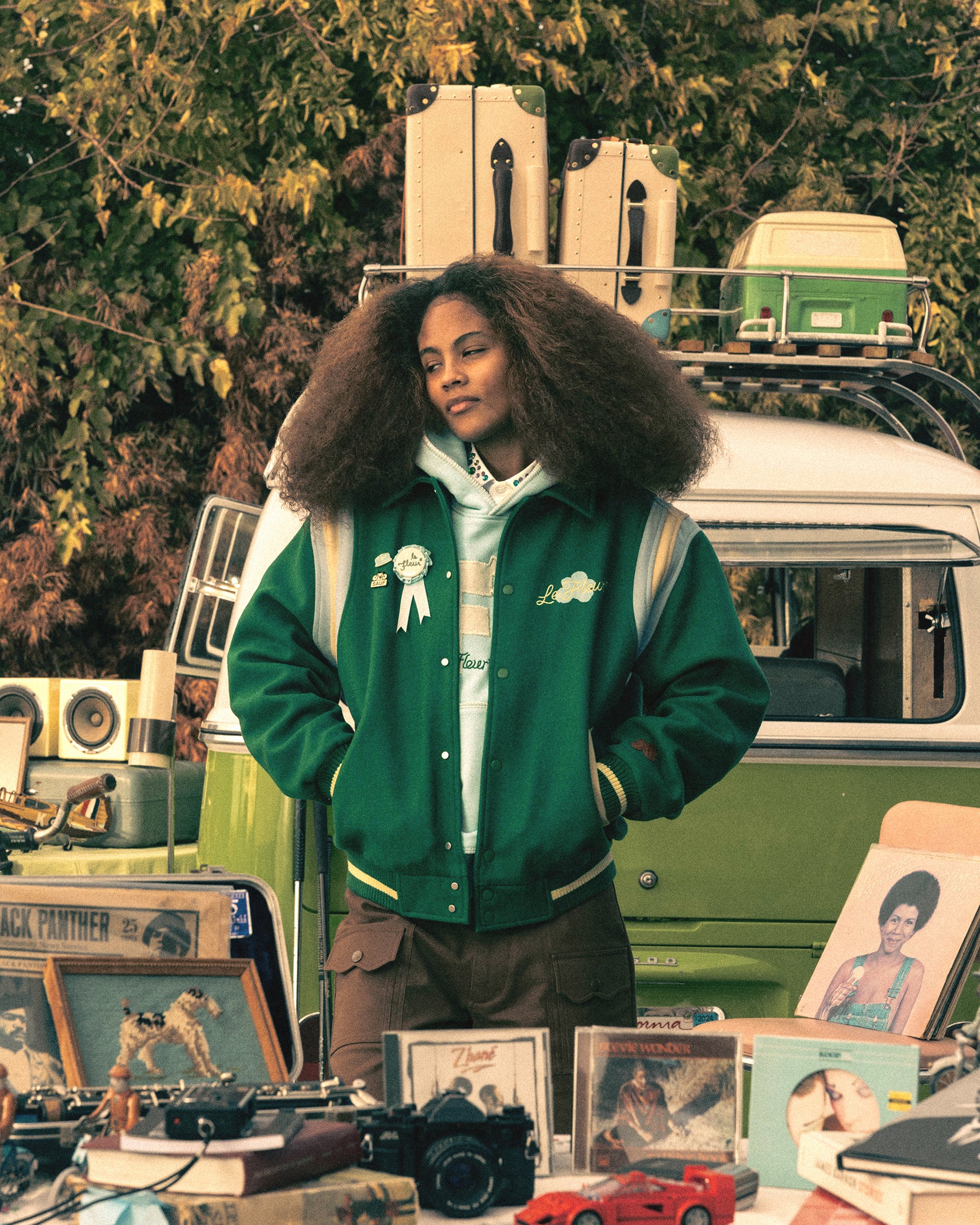 Petalers Varsity Jacket Green