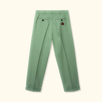 Double Pleated Trousers Drab Green
