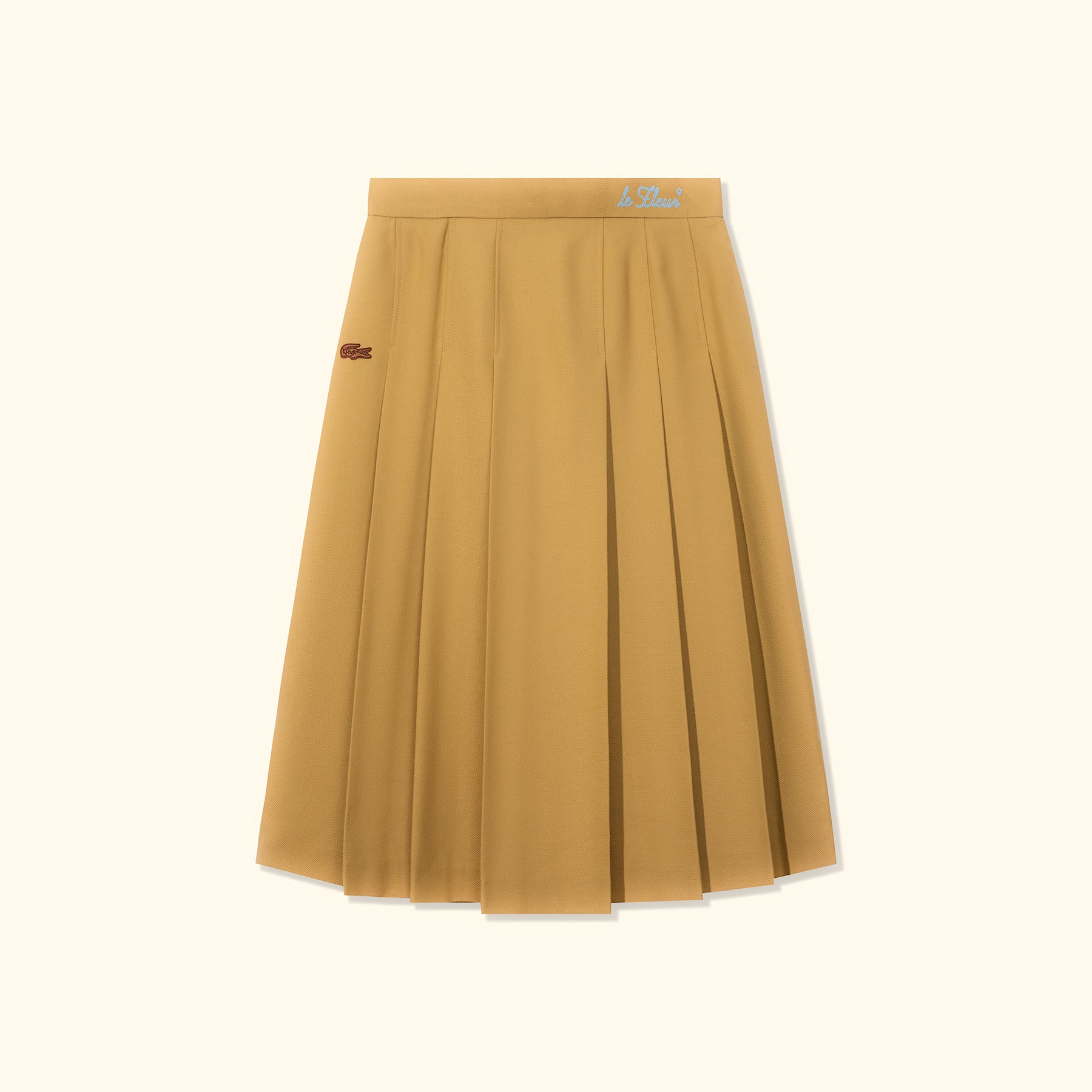Tan Pleated Skirt