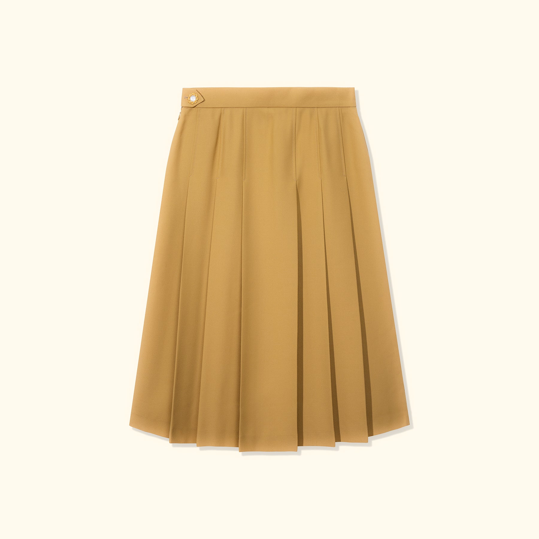 Tan Pleated Skirt