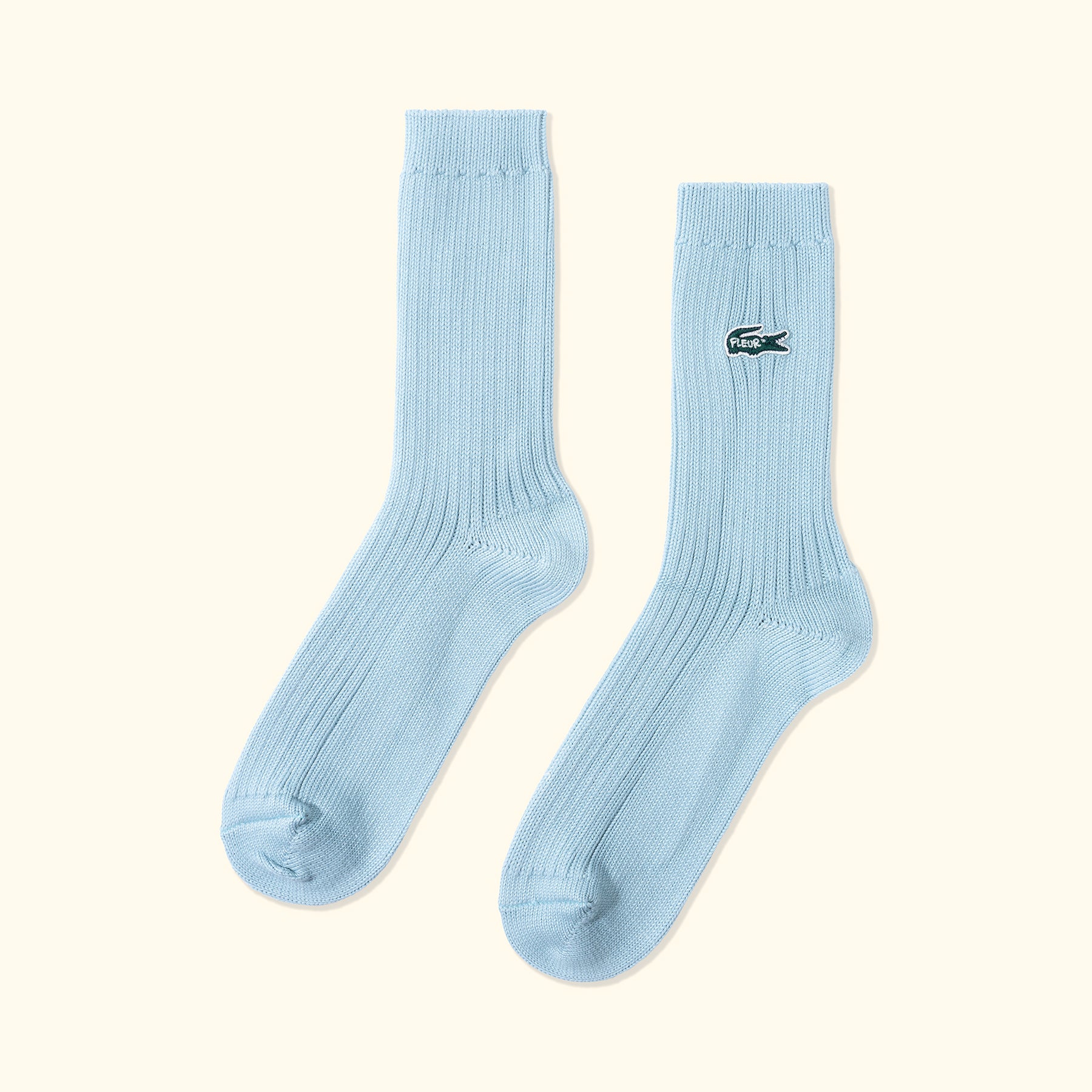 Blue Ribbed Socks