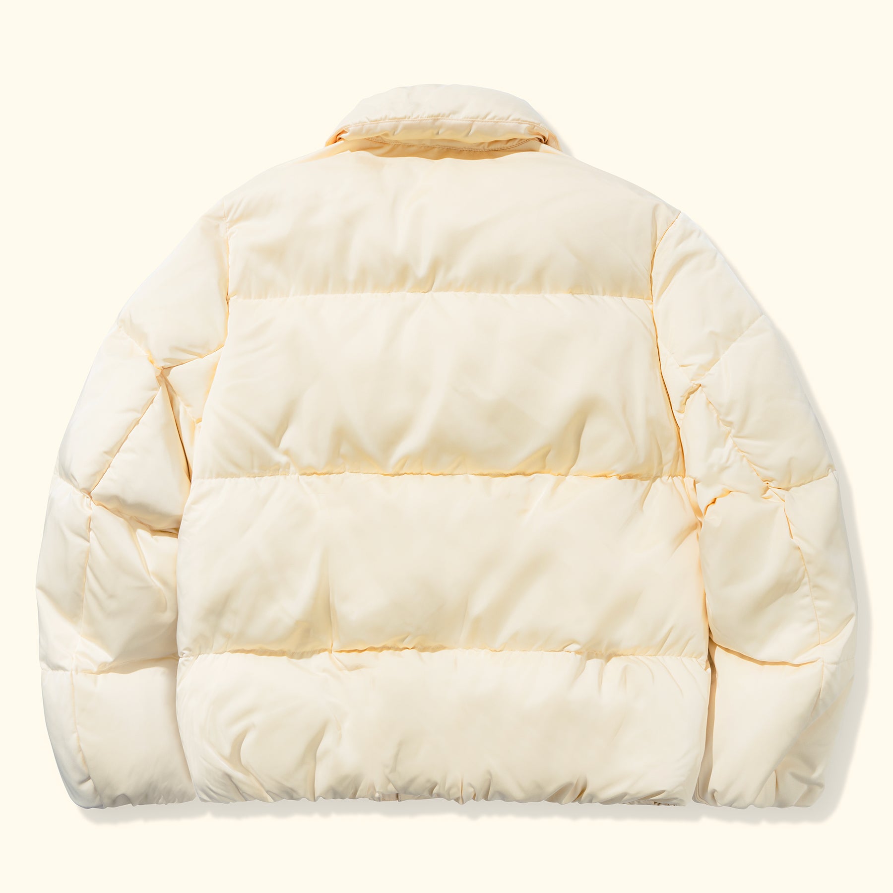 Collared Puffer Jacket Cream