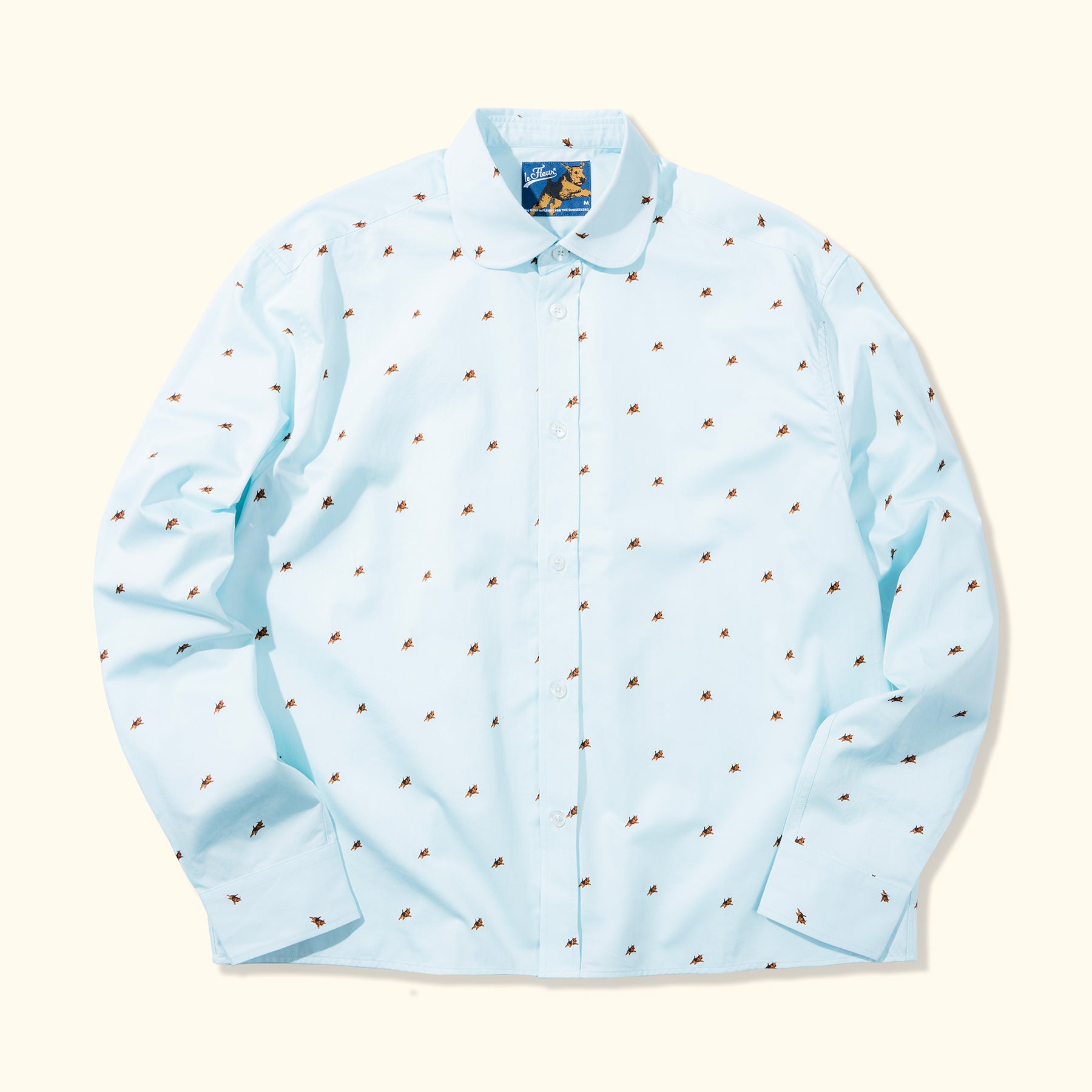 Round Collar Long-Sleeve Blue Darryl