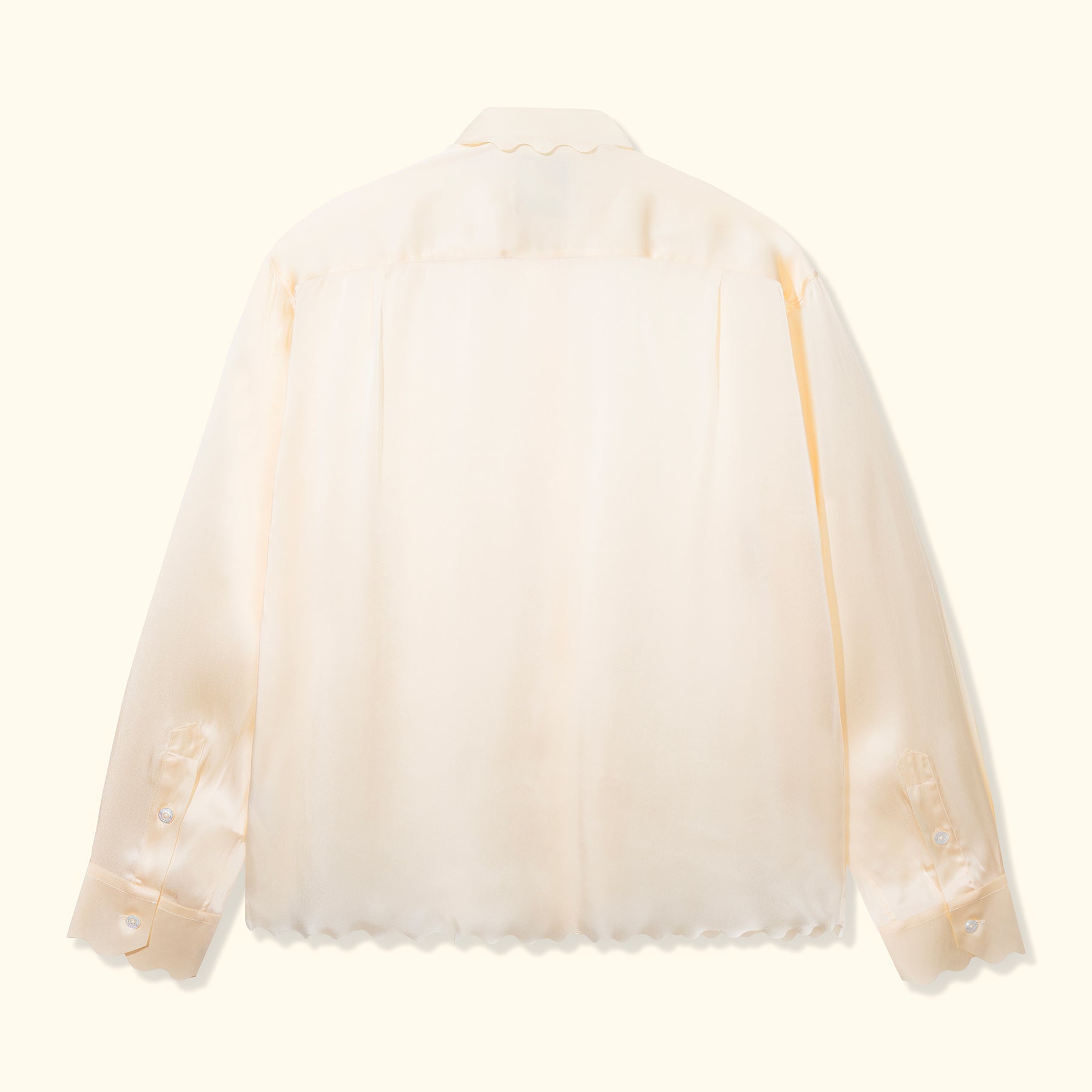 Satin Long-Sleeve Cream