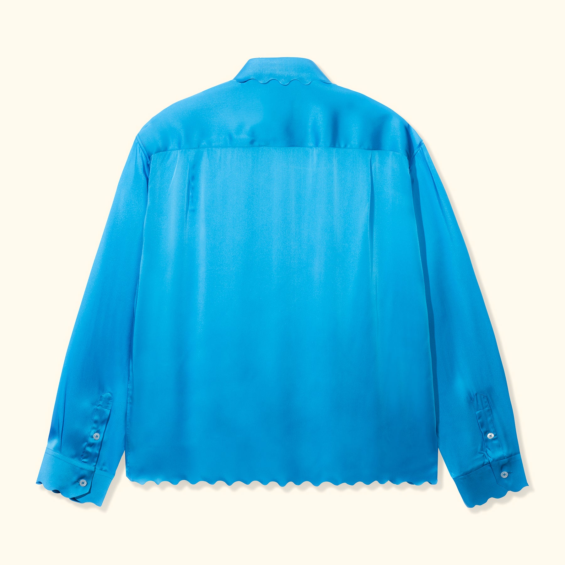 Satin Long-Sleeve Blue