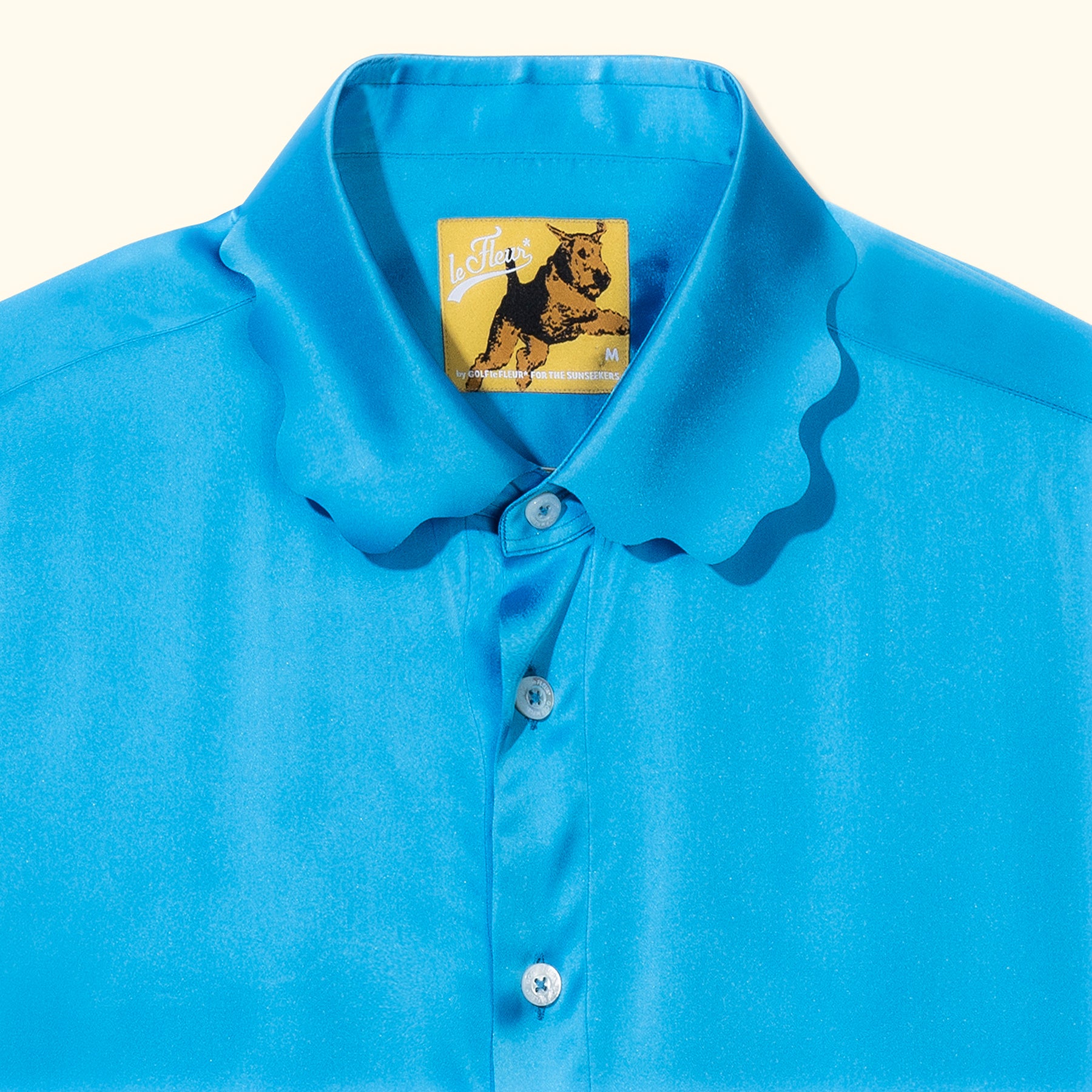 トップス GOLF LE FLEUR EMBROIDERED CLUB COLLAR Gemstone Round Collar Shirt – GOLF le FLEUR*