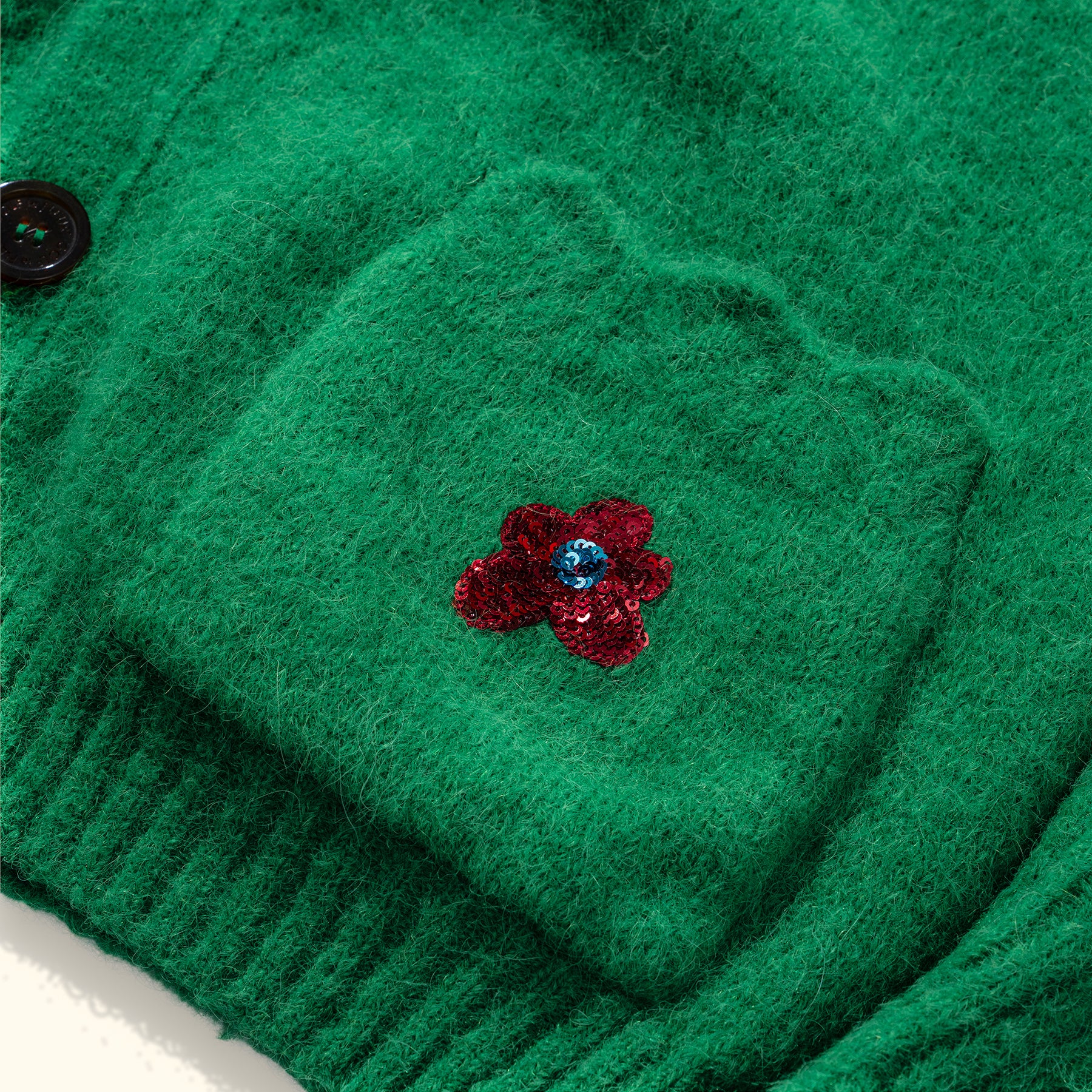 le Fleur* GEMSTONE CARDIGAN カーディガンSM le Fleur* GEMSTONE CARDIGAN カーディガンSM Crewneck Cardigan Mint