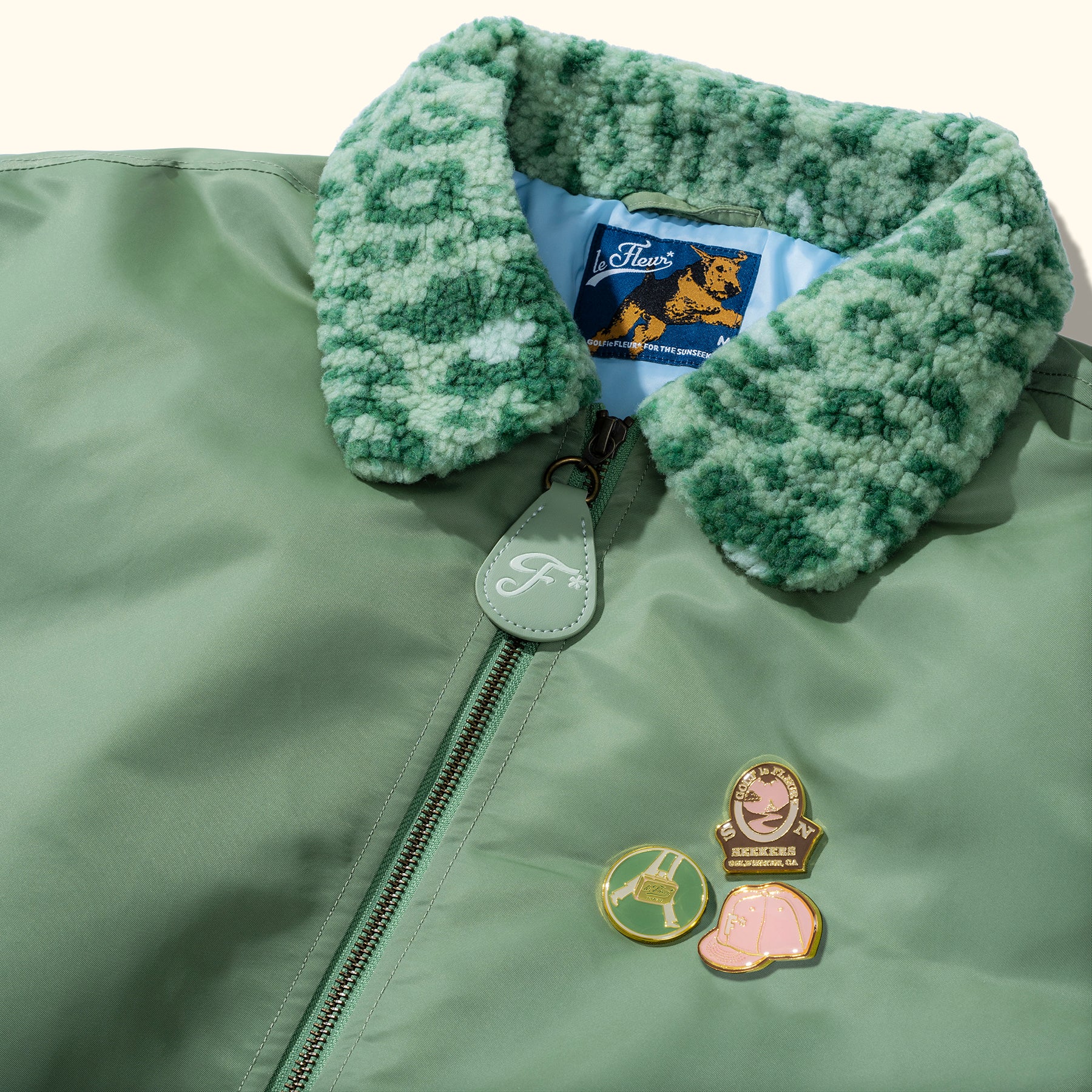 Sherpa Collar Bomber Green