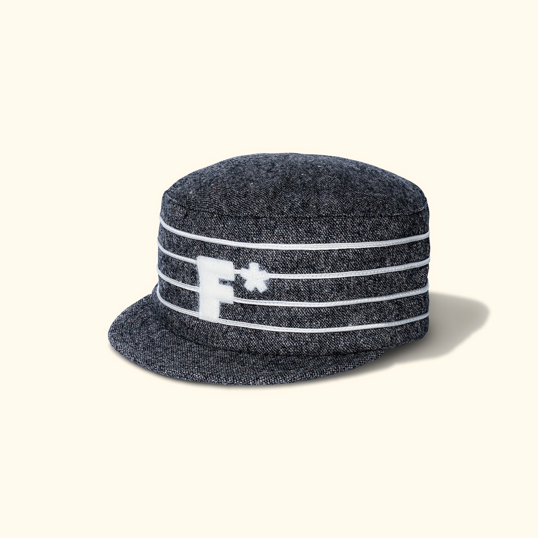Speckled Wool Pillbox Hat Black — image 2 of 3