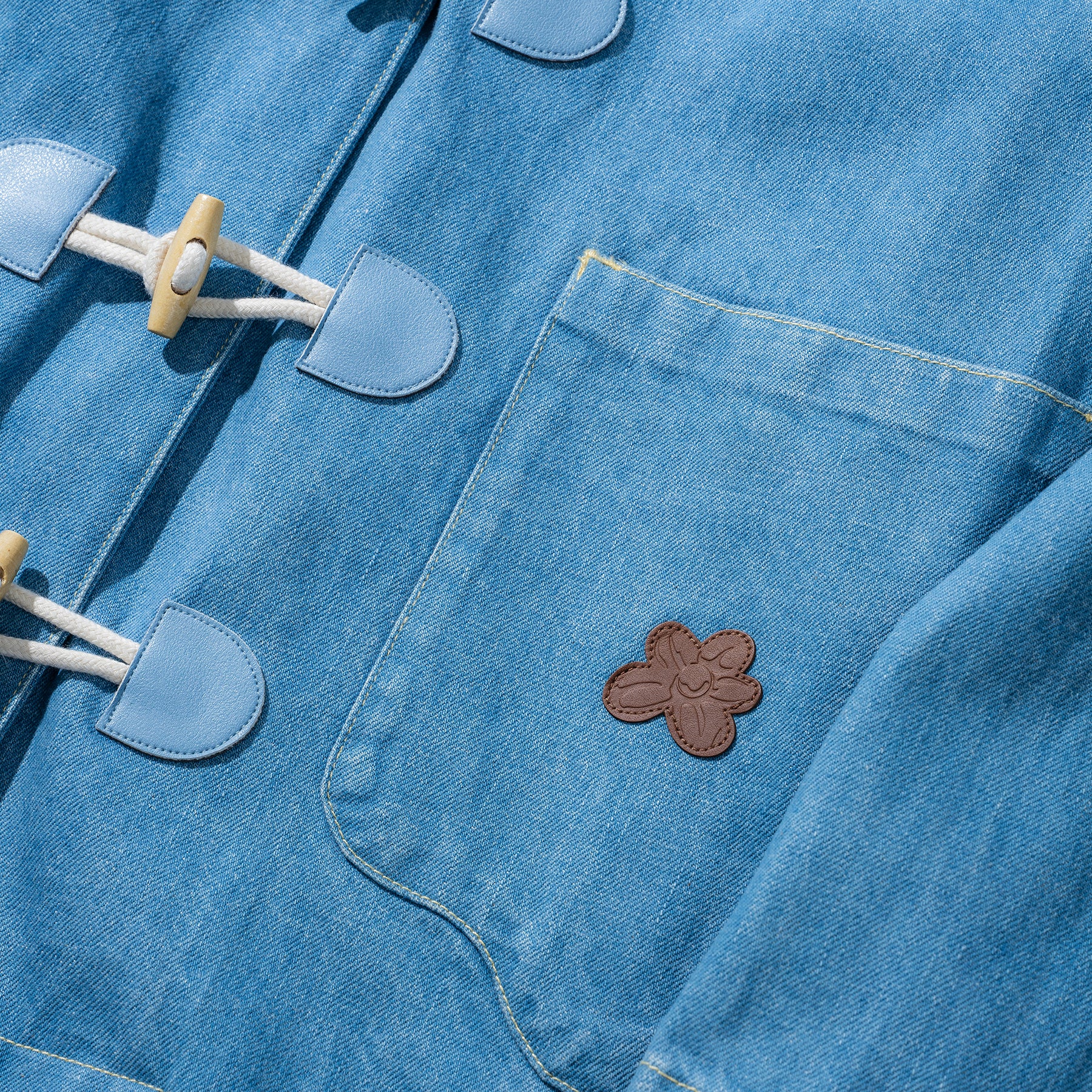 Toggle Jacket Blue Denim