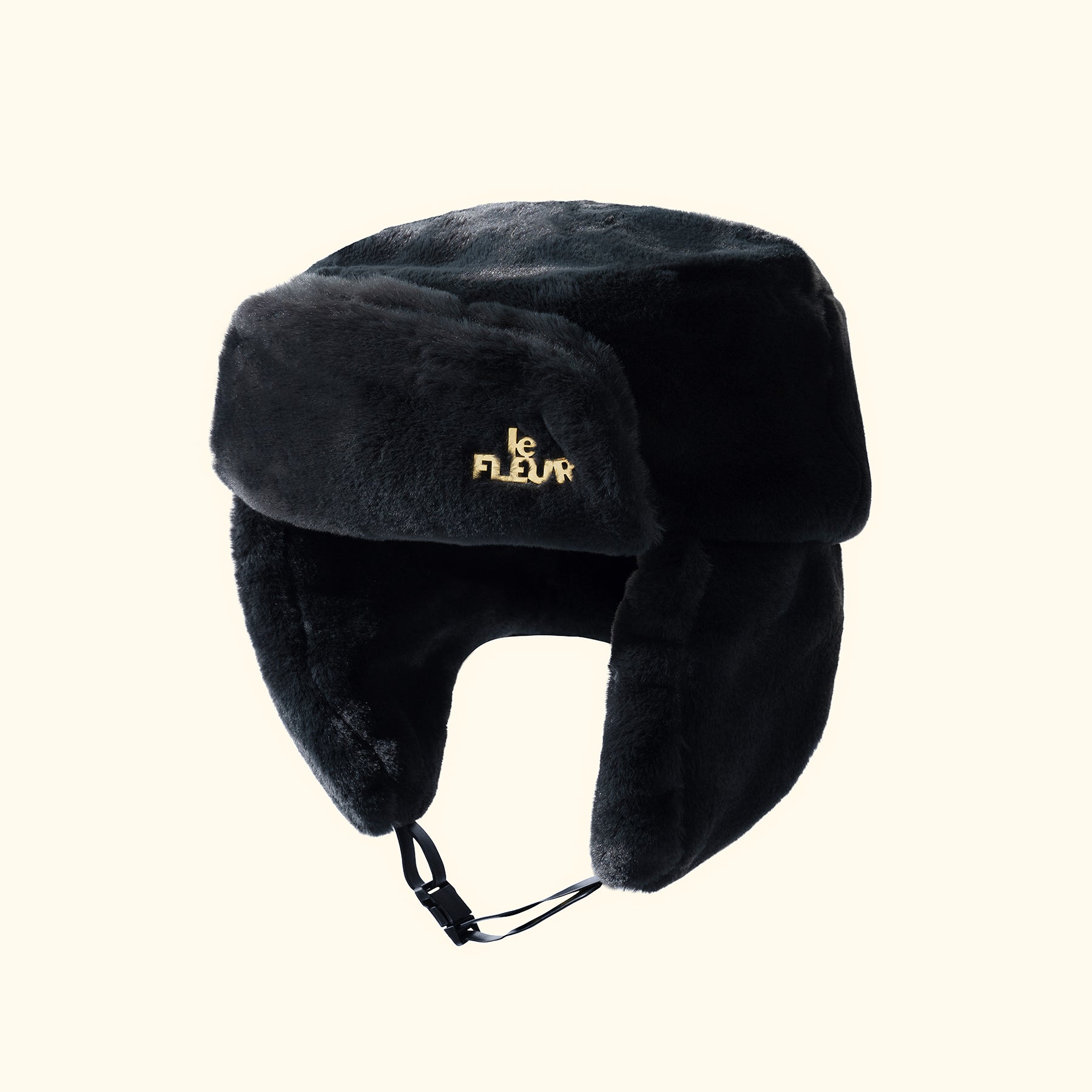 Fur Ushanka Hat Black