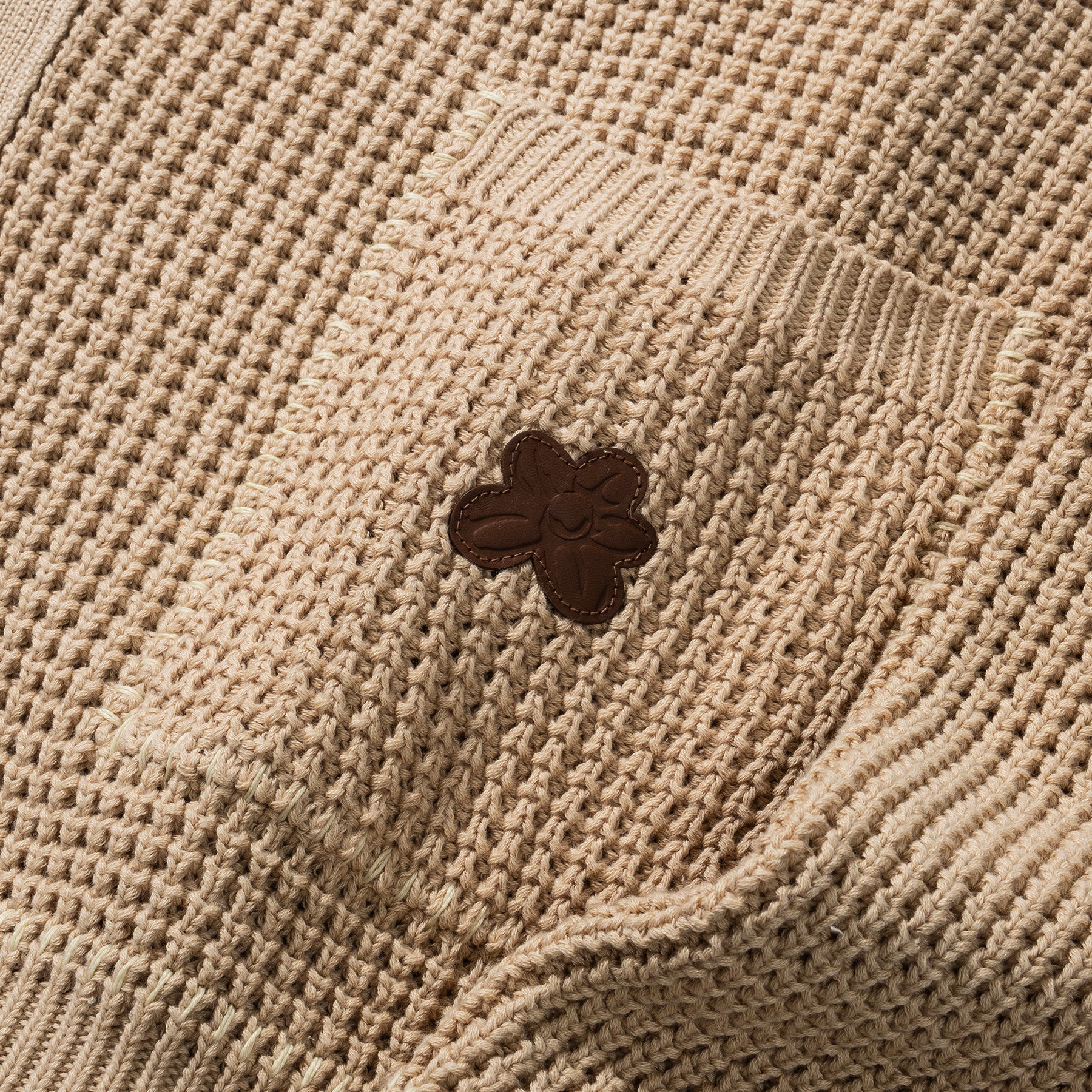 Waffle Knit Cardigan Cream