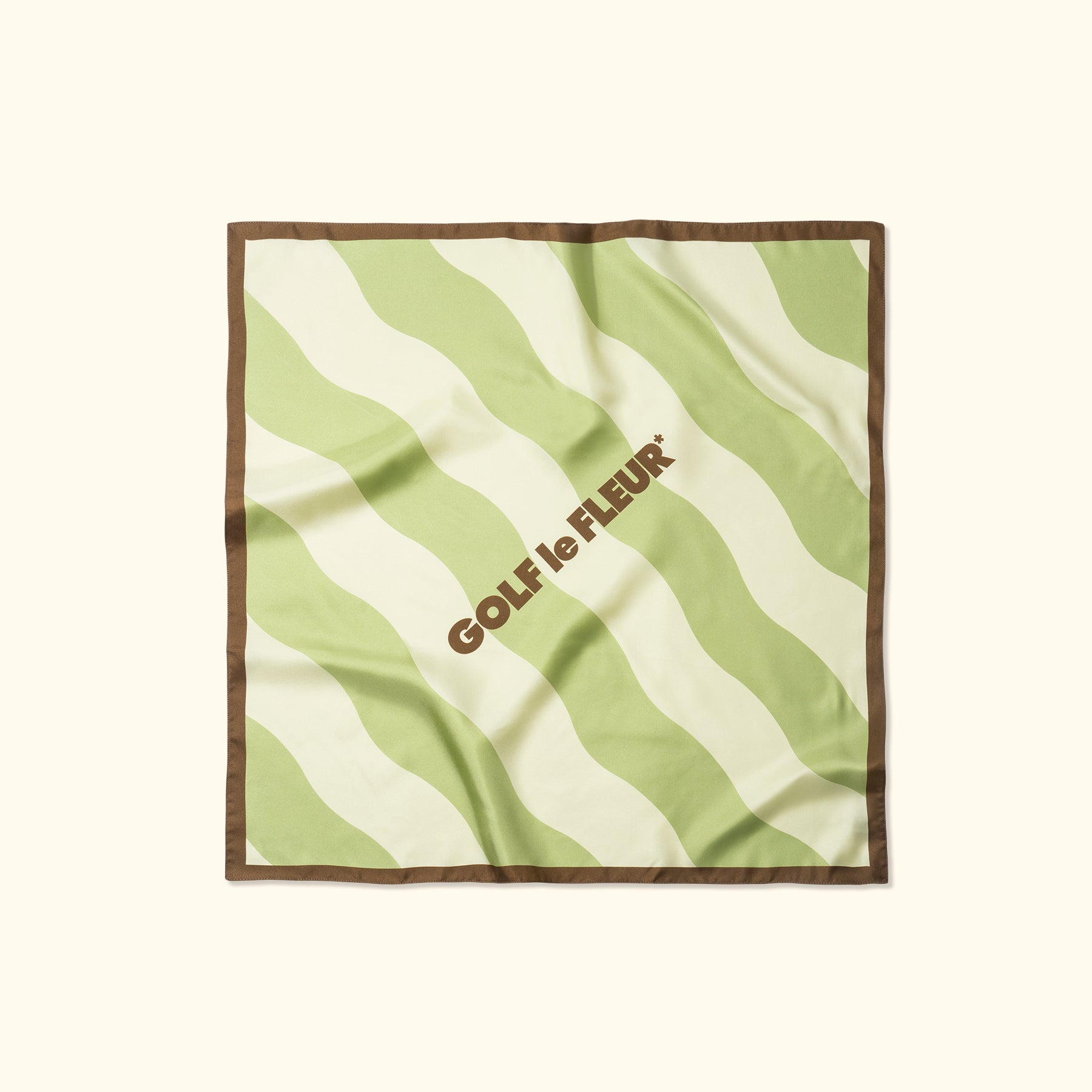 Wavy Stripe Silk Scarf Mint