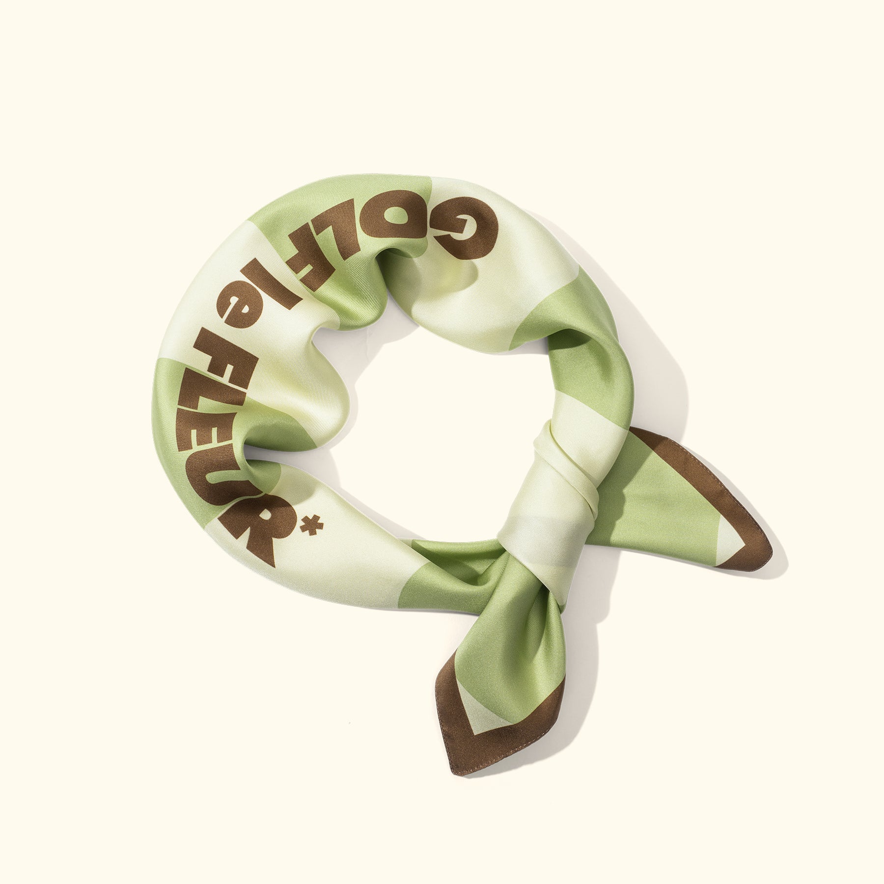 Wavy Stripe Silk Scarf Mint