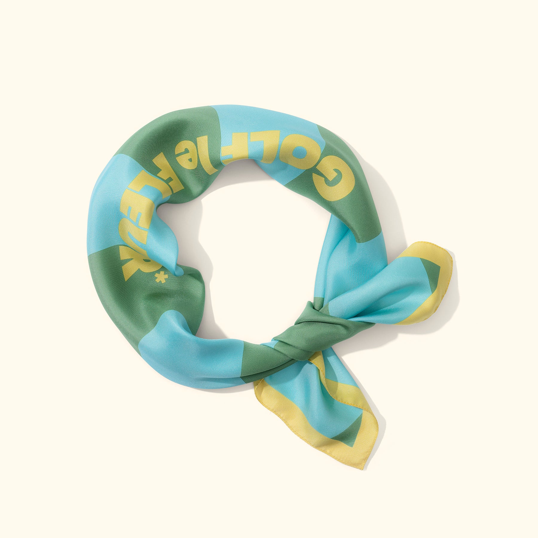 Wavy Stripe Silk Scarf Green