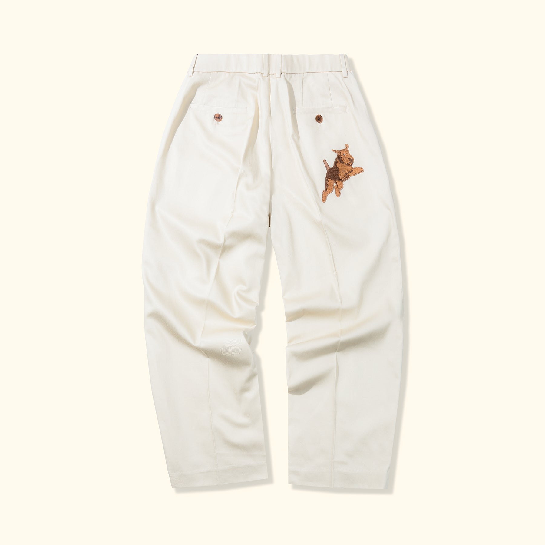 Darryl Wide Pleated Trousers Cream – GOLF le FLEUR*