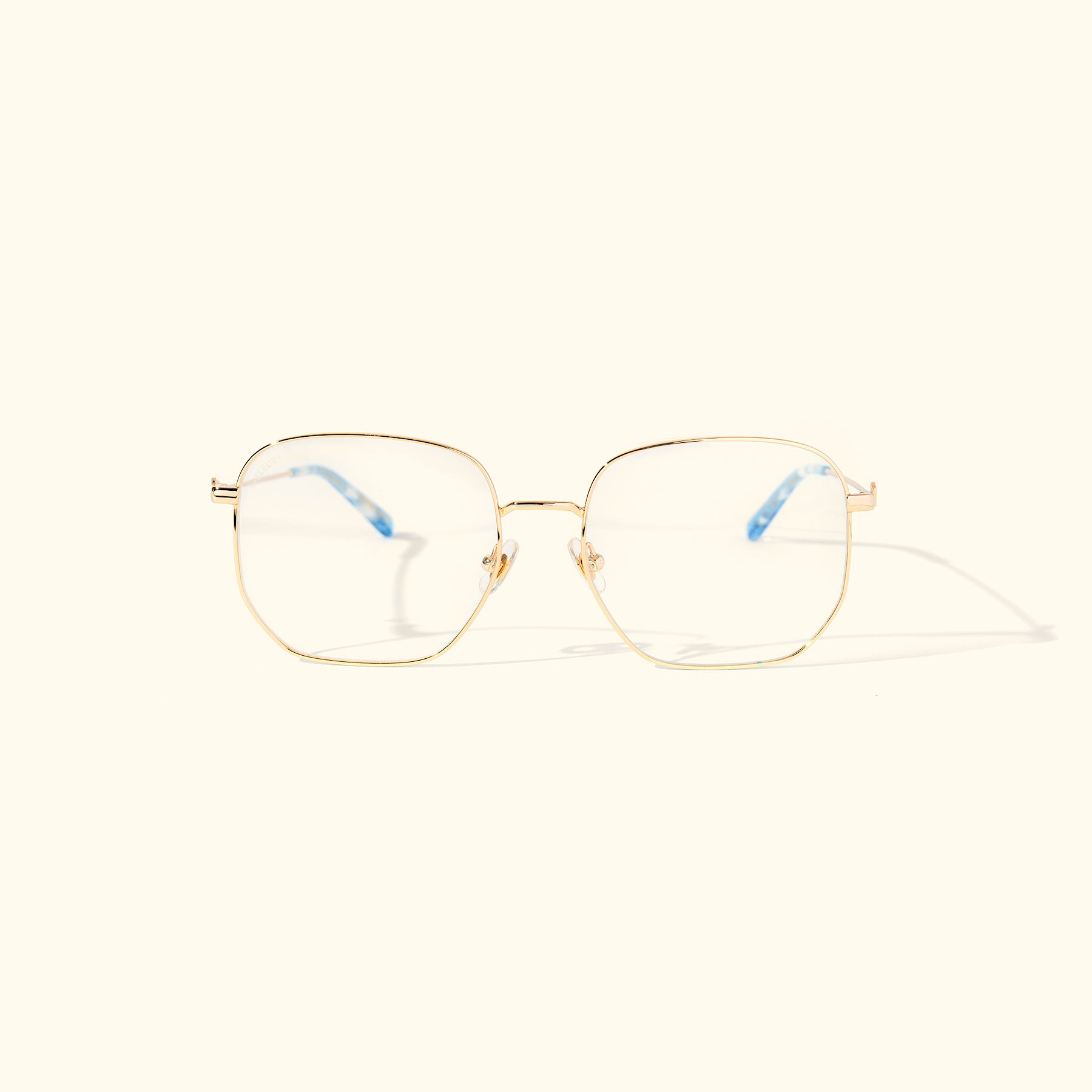 Wireframe Eyeglasses Blue Tortoise