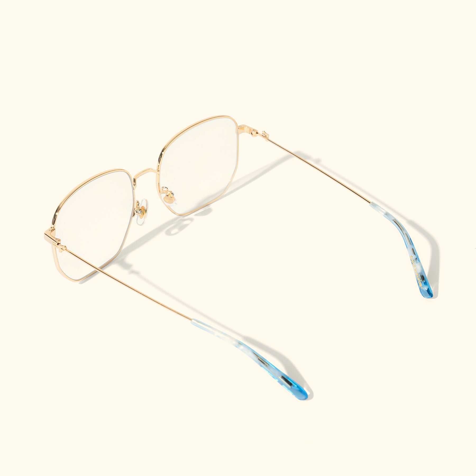 Wireframe Eyeglasses Blue Tortoise