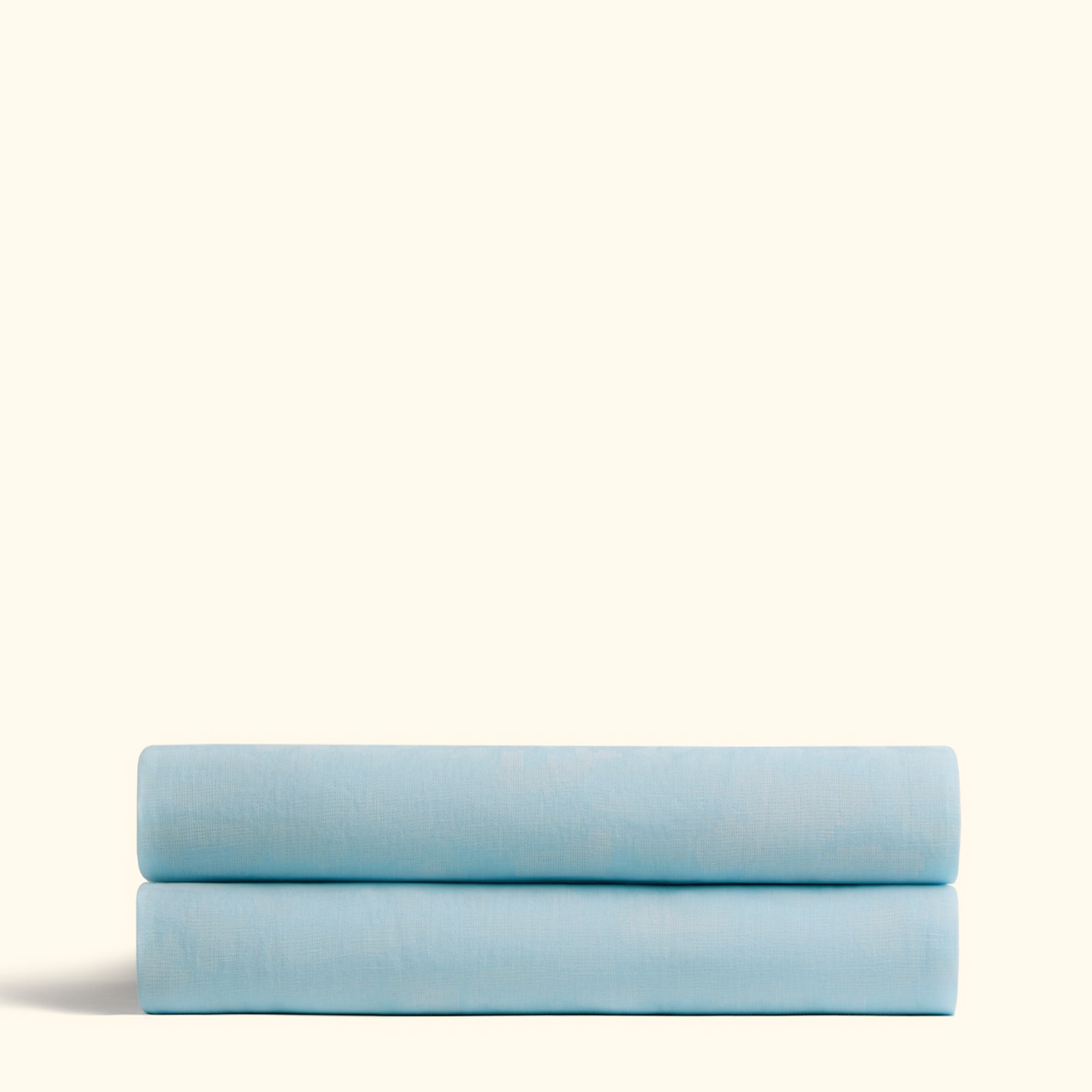 Fleur Camo Linen Fitted Sheet Geneva Blue