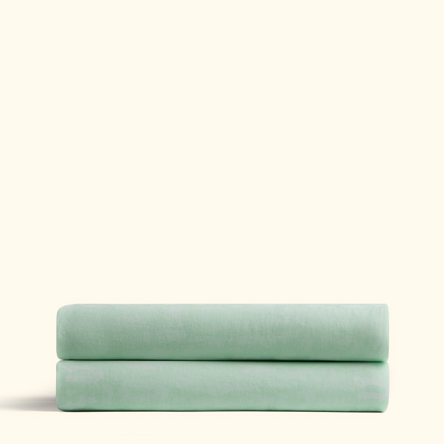 Fleur Camo Linen Fitted Sheet Jade