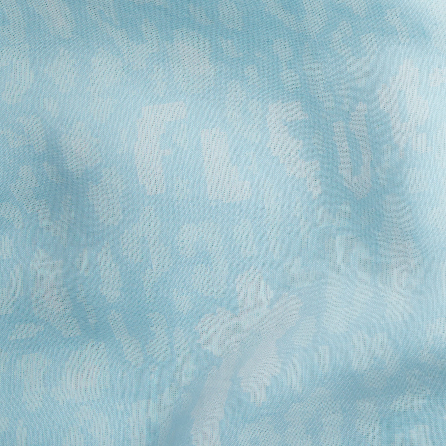 Fleur Camo Linen Top Sheet Geneva Blue