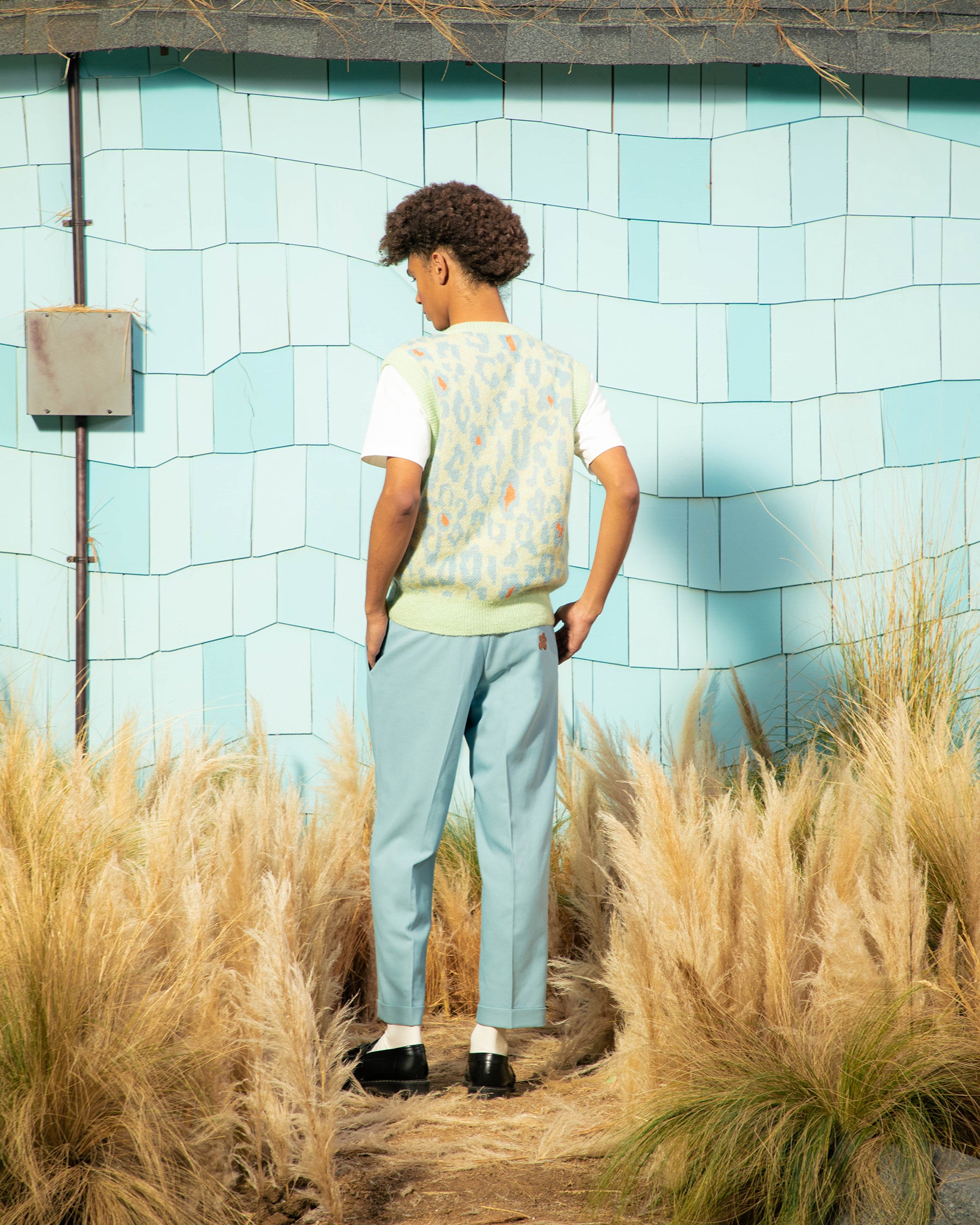Fleur Camo Sweater Vest Mint — image 4 of 5