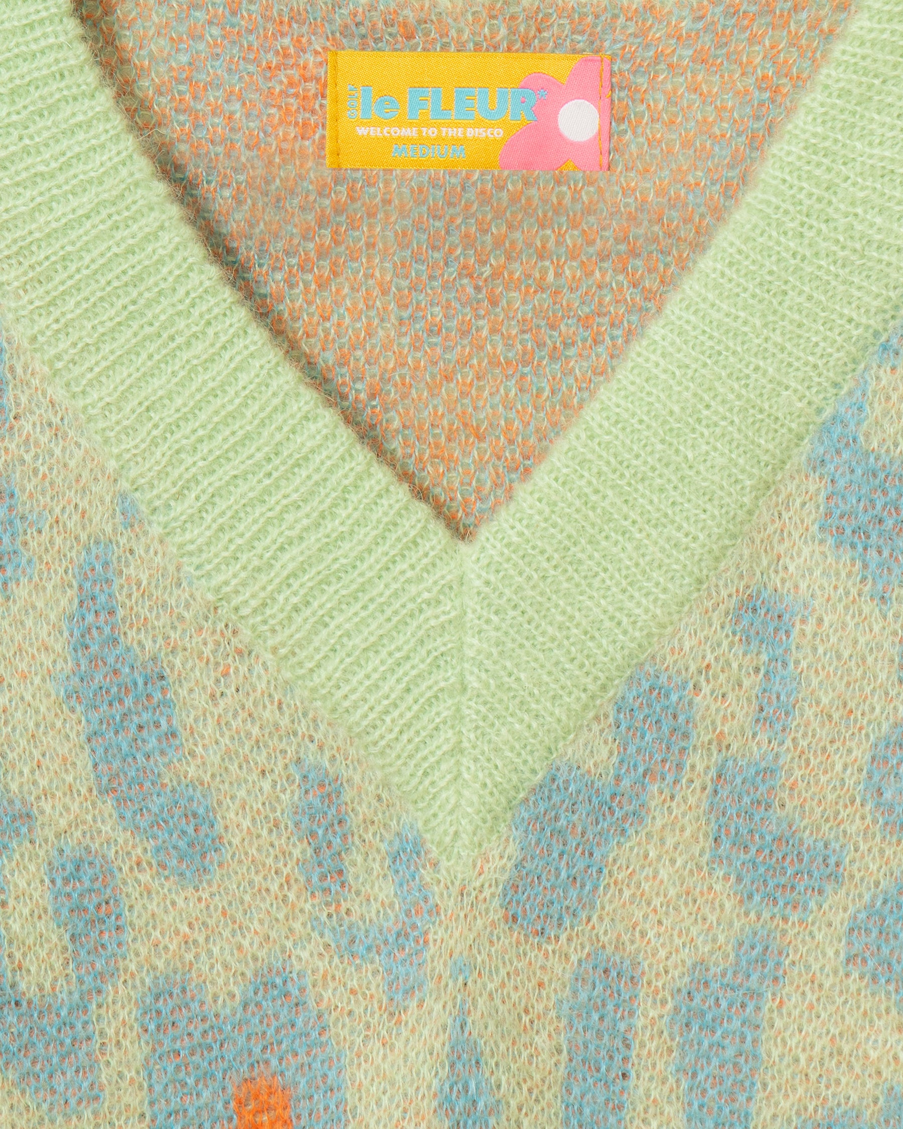 Fleur Camo Sweater Vest Mint — image 5 of 5